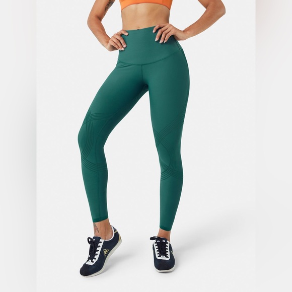 Fanka Women's Body Sculpt Reversible Wear Forest Green Sculpt 26” Leggings S - Picture 3 of 12